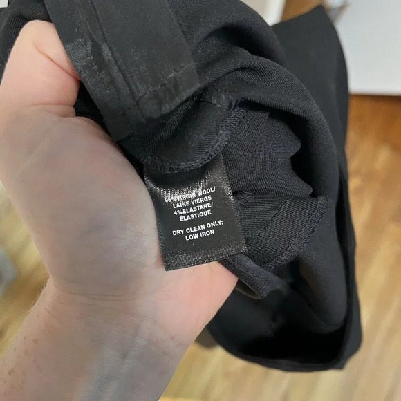 Lafayette 148 Black Virgin Wool‎ Career Work Classic Pants Size 0 - Picture 6 of 9